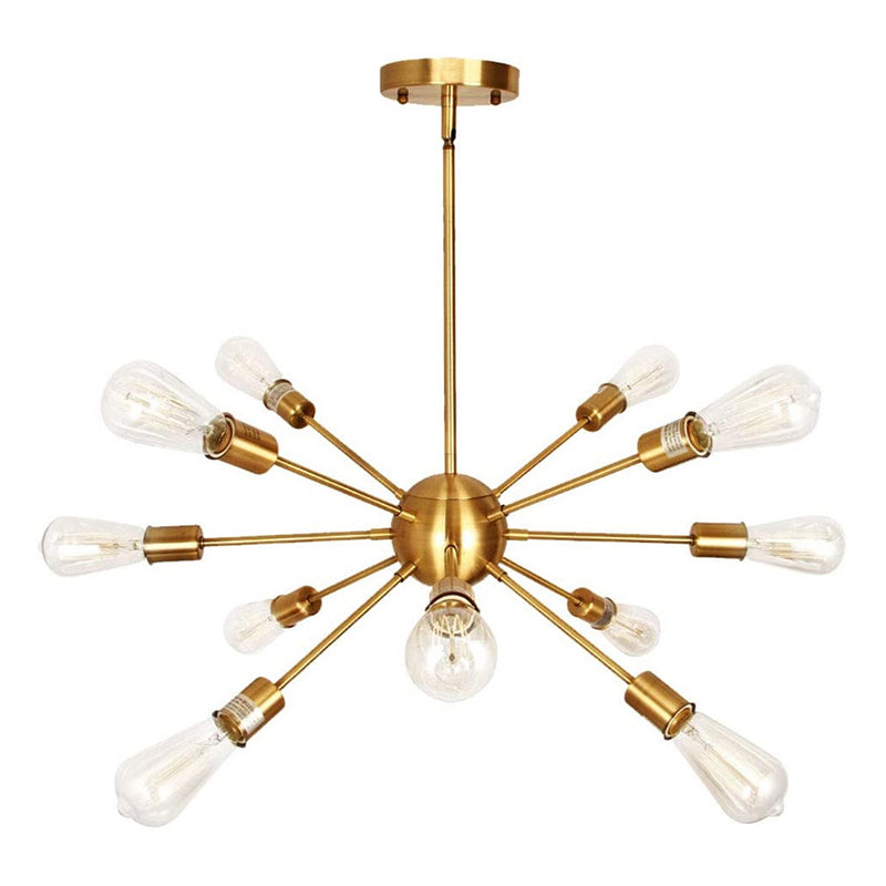 Molecular Scatter Chandelier Lighting Industrial Exposed Bulb Hanging Pendant Light for Living Room