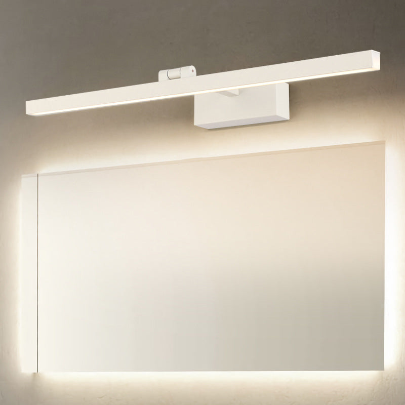 Estilo nórdico Simplicidad impermeable Luz de tocador de tocador rotatable Libra de espejo LED de revestimiento de acrílico para baño