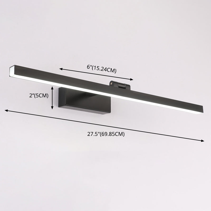 Estilo nórdico Simplicidad impermeable Luz de tocador de tocador rotatable Libra de espejo LED de revestimiento de acrílico para baño