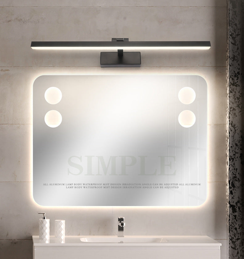 Estilo nórdico Simplicidad impermeable Luz de tocador de tocador rotatable Libra de espejo LED de revestimiento de acrílico para baño