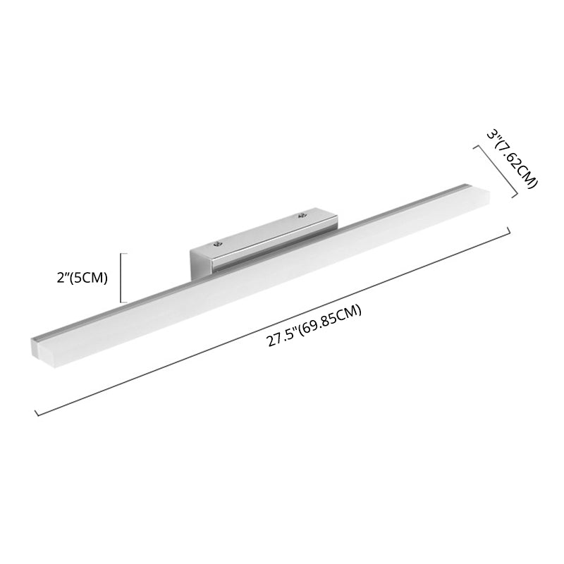 Luz de tocador lineal luz de estilo moderno de estilo acrílico LED LIGHTIVE con base de acero inoxidable