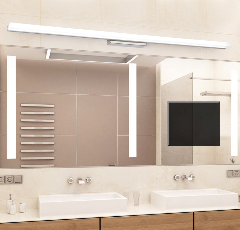 Luz de tocador lineal luz de estilo moderno de estilo acrílico LED LIGHTIVE con base de acero inoxidable