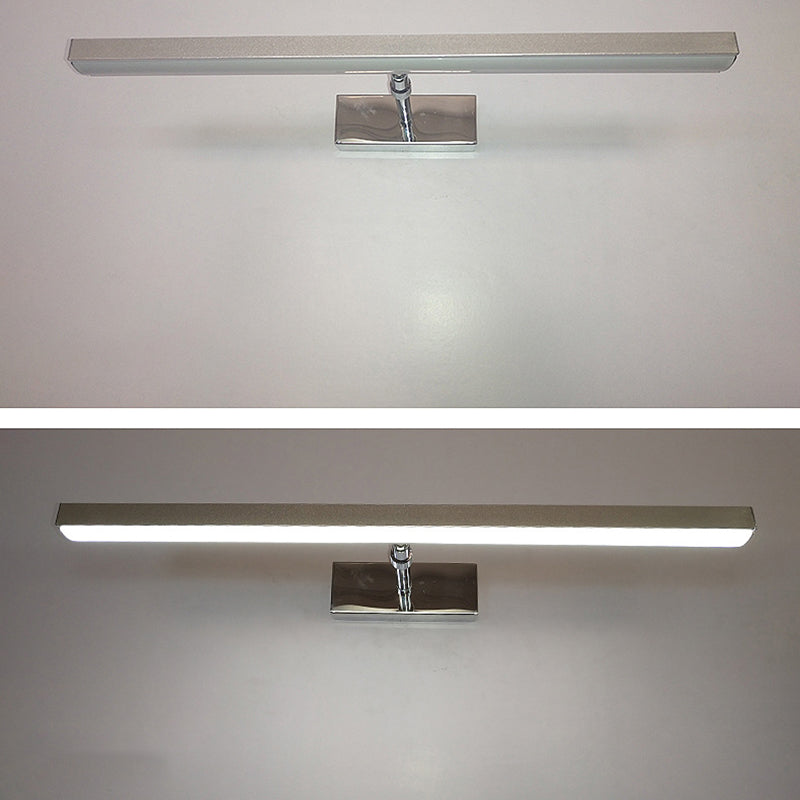 Armlänge einstellbare Minimalismus LED Eitelkeitslicht zeitgenössischer Stil Edelstahl -Make -up -Spiegel Licht mit Acrylschatten