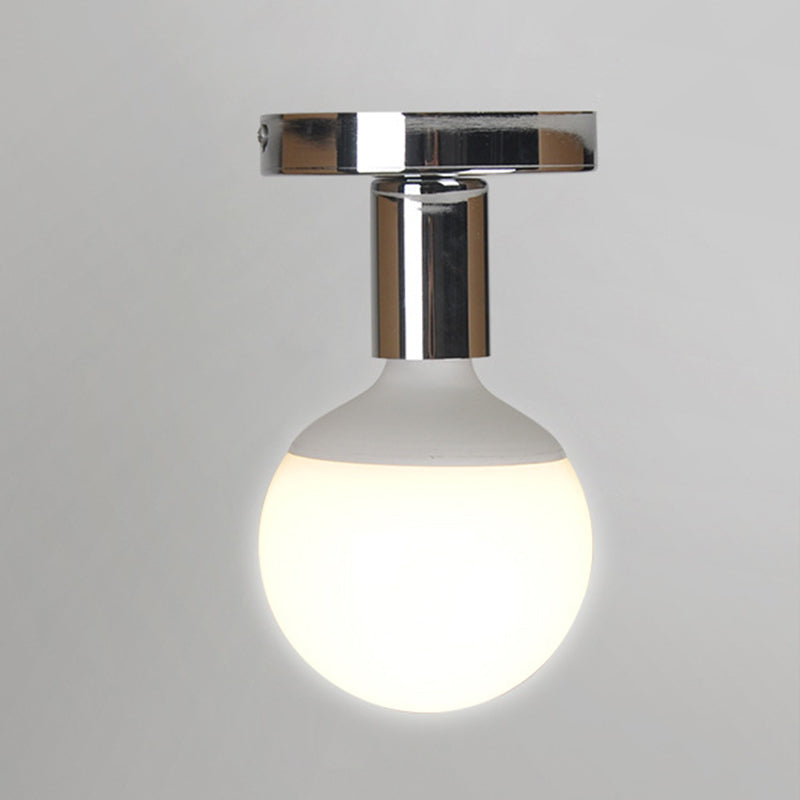 Pequeña lámpara de techo del pasillo metal de estilo industrial 1 bombilla Semi Flush Montada Luz