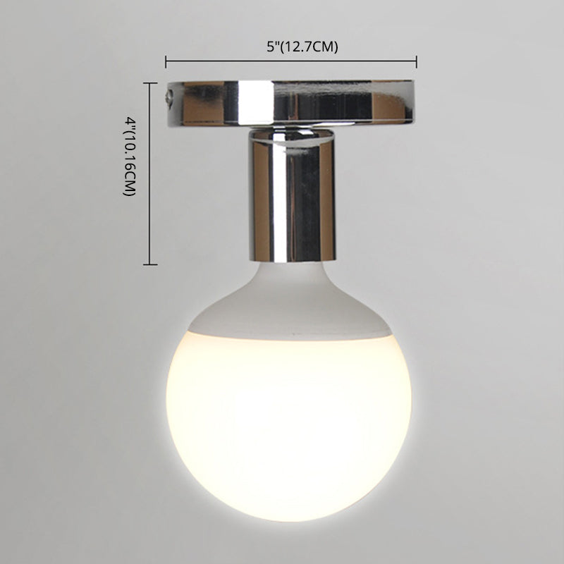 Pequeña lámpara de techo del pasillo metal de estilo industrial 1 bombilla Semi Flush Montada Luz