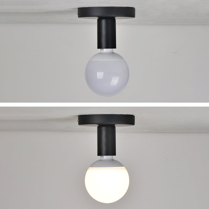 Kleine gangplafondlamp Industrial-stijl metalen 1-Bulb semi-flush gemonteerd licht