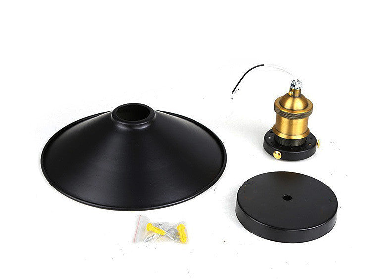 1-Bulb Saucer Shaped Semi Flush Mount Industrial Black Finish Metal Ceiling Lighting