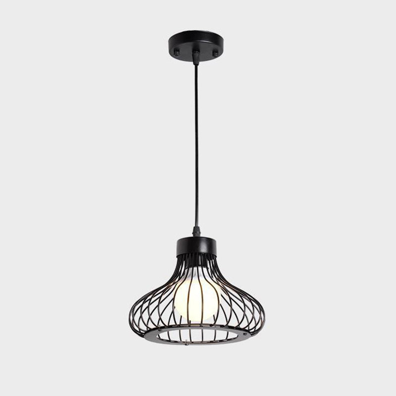 Vintage Bird Cage Pendant Light Industrial Style Pendant Light Fixtures for Restaurant