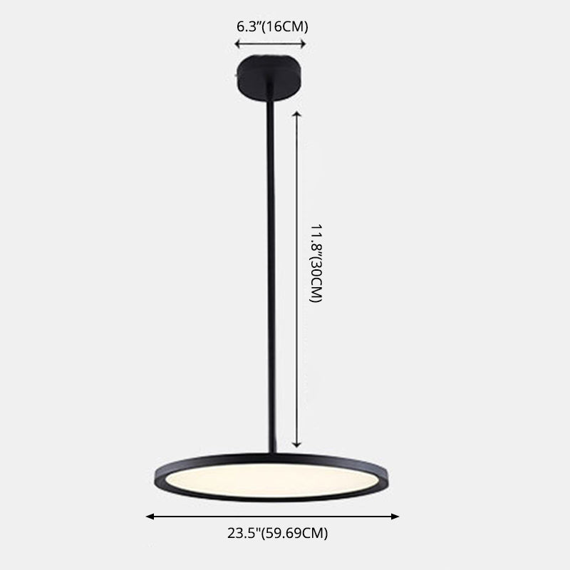 Moderno semifulto rotondo a montaggio lampada acrilica 1 flush mount