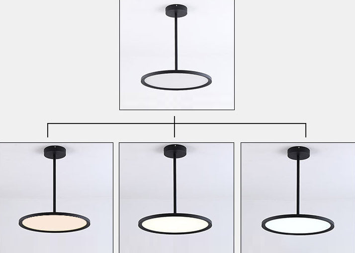 Moderno semifulto rotondo a montaggio lampada acrilica 1 flush mount