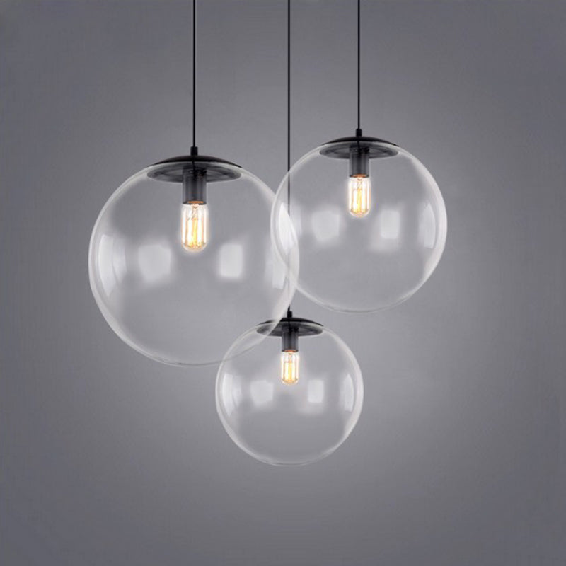 Globe Pendant Lighting Fixtures Industrial Glass 1 Light Pendants