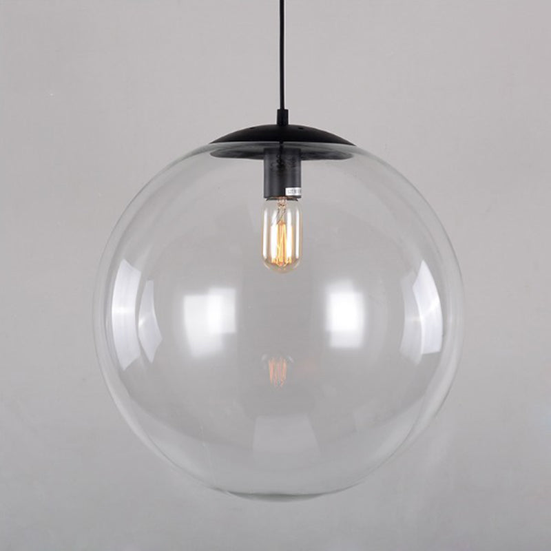 Globe Pendant Lighting Fixtures Industrial Glass 1 Light Pendants