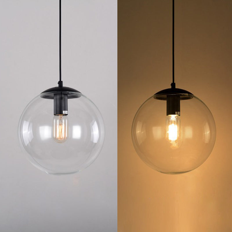 Globe Pendant Lighting Fixtures Industrial Glass 1 Light Pendants