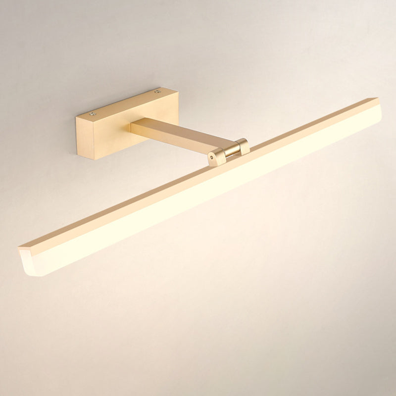 Simplicidad nórdica Luces de pared rectangulares Luz de plástico de plástico Accesorios para el baño