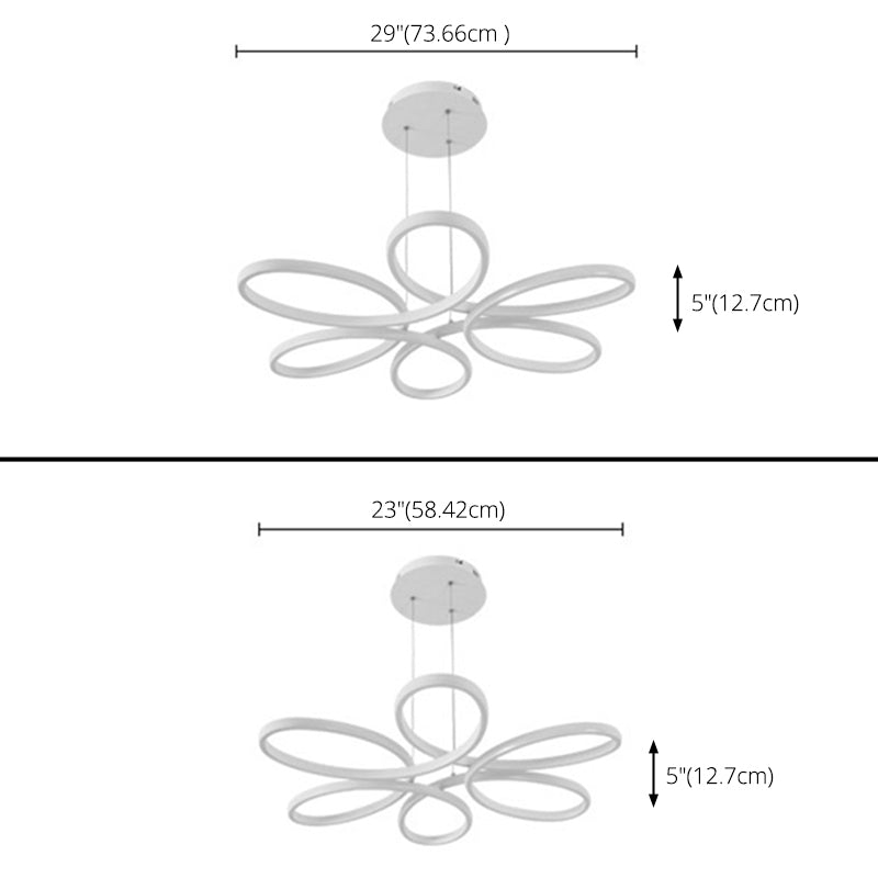 Luminaire suspendu en métal de fleur