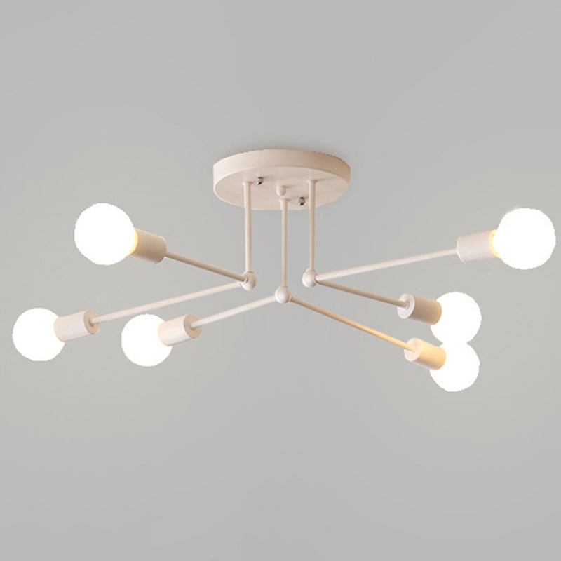 Moderne Metalldecke Beleuchtung Retro Sputnik Design Semi Flush Mount Lighting für Wohnzimmer