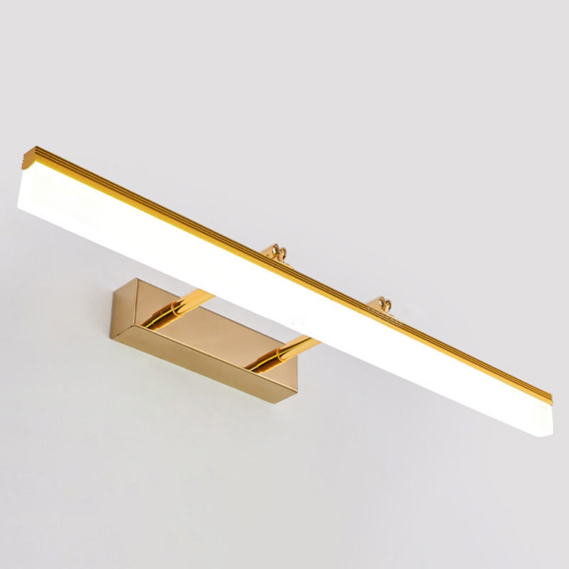 Simplicidad contemporánea luces de pared rectángica lámpara de pared acrílica para baño