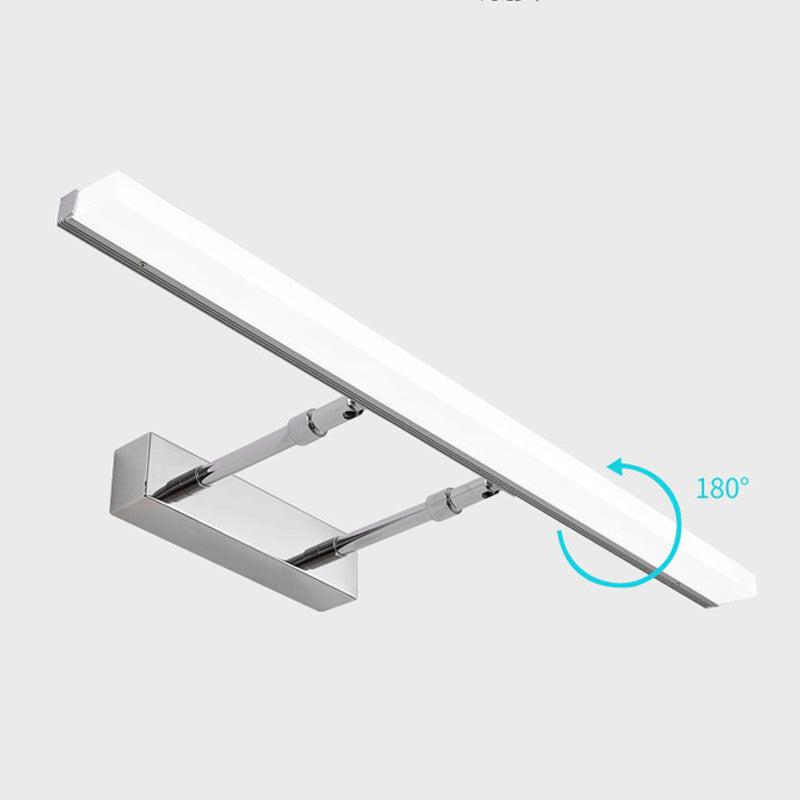 Simplicidad contemporánea luces de pared rectángica lámpara de pared acrílica para baño