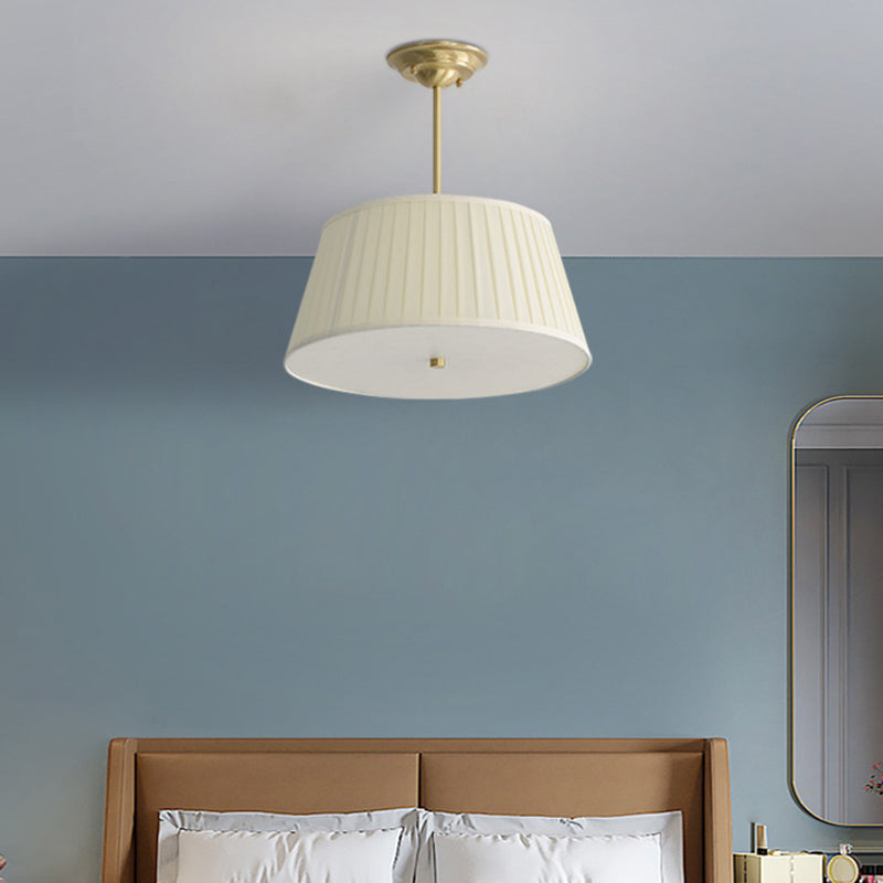 Cone Semi Flush Mount Light Fabric Minimalist Flush Mount Ceiling Light for Bedroom