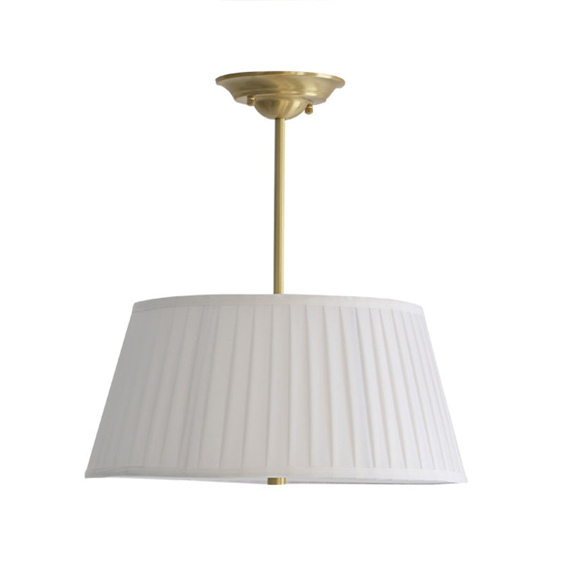 Cono Semi Flush Mount Light Fabric Minimalista Flush Monte Luz de techo para dormitorio