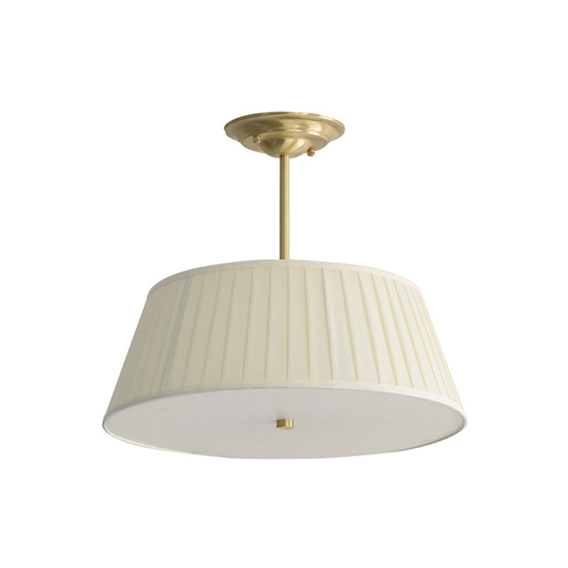 Cone Semi Flush Mount Light Fabric Minimalist Flush Mount Ceiling Light for Bedroom