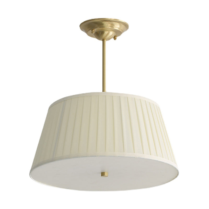 Cone Semi Flush Mount Light Fabric Minimalist Flush Mount Ceiling Light for Bedroom