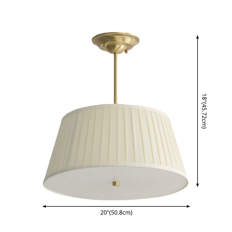 Cone Semi Flush Mount Light Fabric Minimalist Flush Mount Ceiling Light for Bedroom