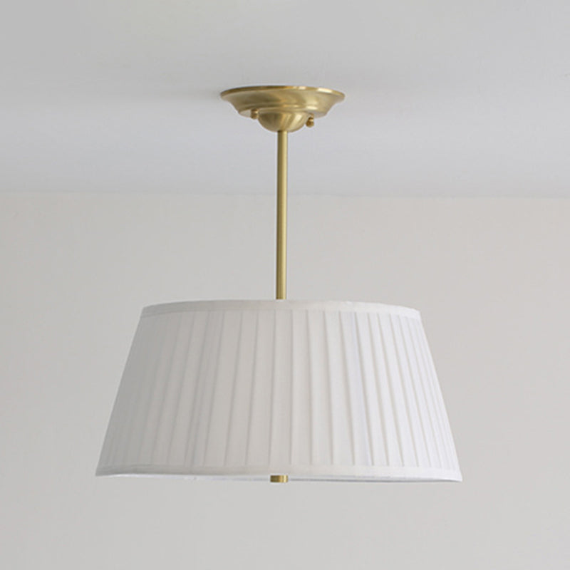 Cone Semi Flush Mount Light Fabric Minimalist Flush Mount Ceiling Light for Bedroom