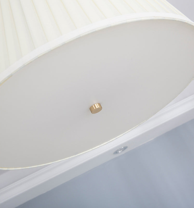 Kegel halb Flush Mount Leichte Stoff minimalistische Flush -Deckenleuchte für Schlafzimmer