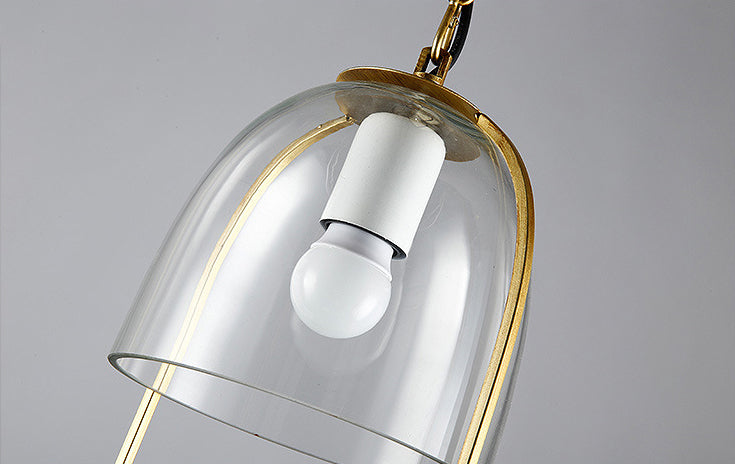 Pendant Ceiling Light Loft Living Room Ceiling Pendant Light with Oval Metal Shade in Gold (Delivery without plants)