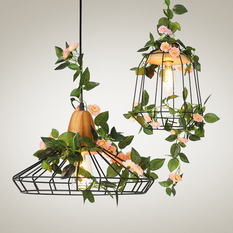 Shaded Hanging Pendant Light Loft Style Metal Pendant Lighting Fixture for Restaurant