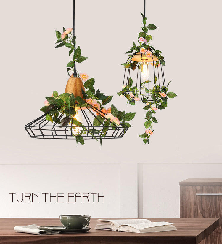 Shaded Hanging Pendant Light Loft Style Metal Pendant Lighting Fixture for Restaurant