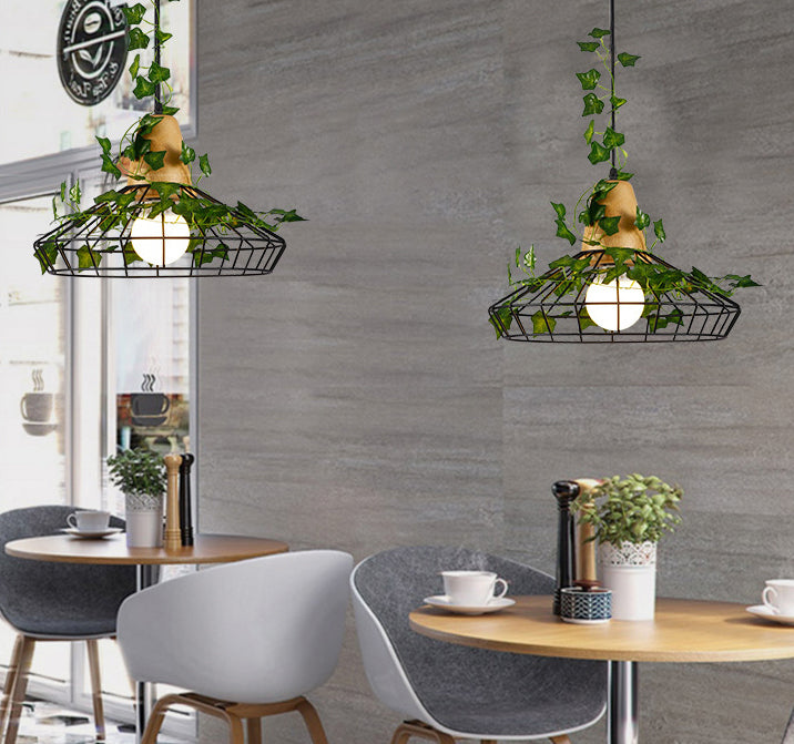 Shaded Hanging Pendant Light Loft Style Metal Pendant Lighting Fixture for Restaurant