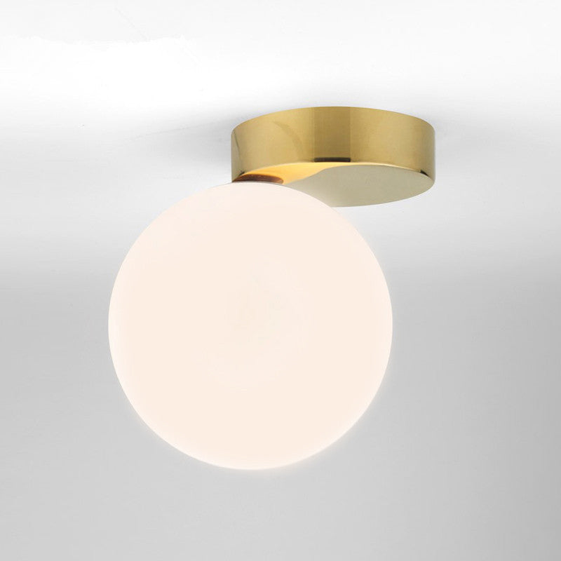 5,9 "largo bianco Glass Globe Affronta del soffitto Nordic Mini Lighting Freess per corridoio per corridoio per corridoio