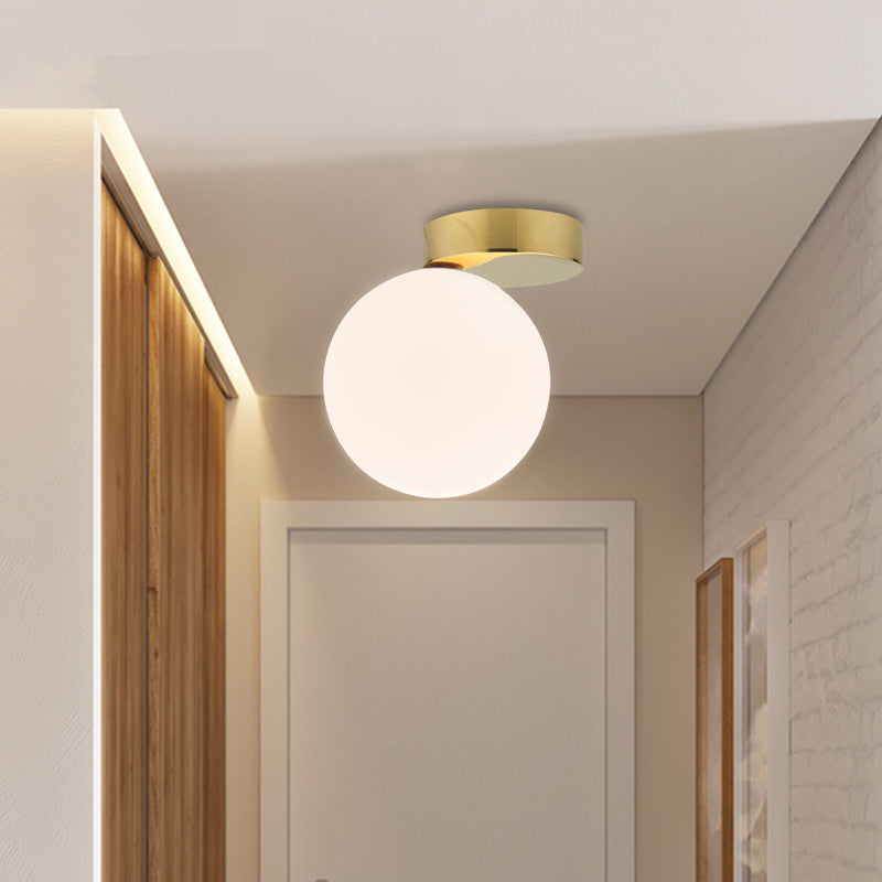 5,9 "largo bianco Glass Globe Affronta del soffitto Nordic Mini Lighting Freess per corridoio per corridoio per corridoio