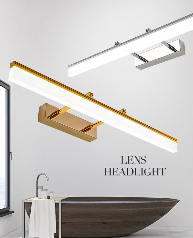 Simplicidad contemporánea luces de pared rectángica lámpara de pared acrílica para baño