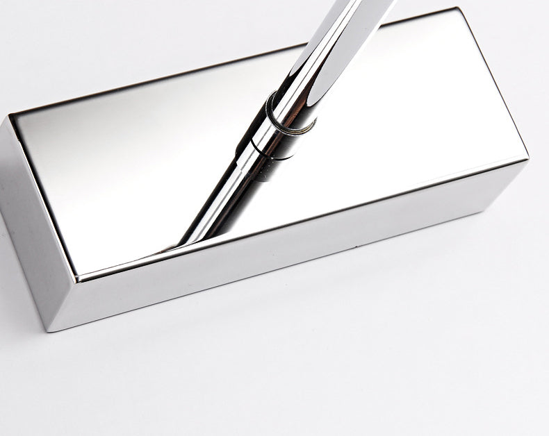 Modern Simple Steel Vanity Light  Linear Sliver LED Acrylic Vanity Light with Swivel Lamp Head for Bathroom