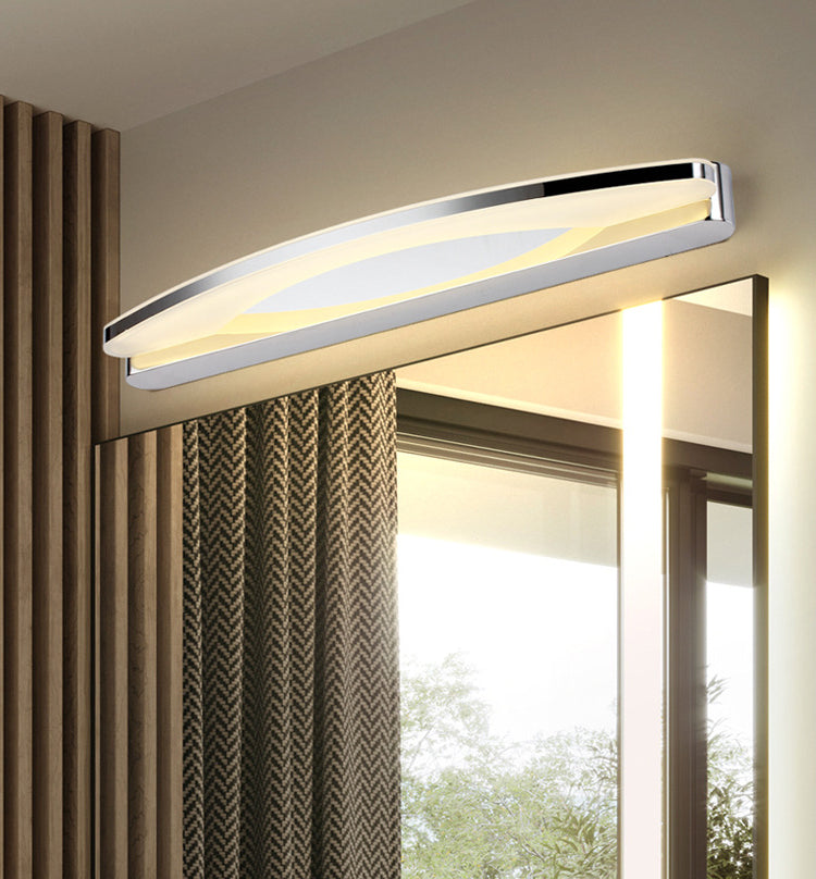 Modern Style Mirror Cabinet Bathroom Wall Lights Steel Linear Shade LED Ambient Vanity Lighting