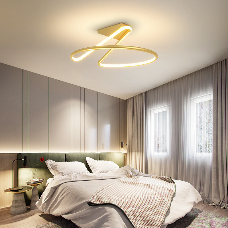 Circle Semi Flush Mount Light Modern simplicity Acrylic Ceiling Mount Light Fixture for Bedroom