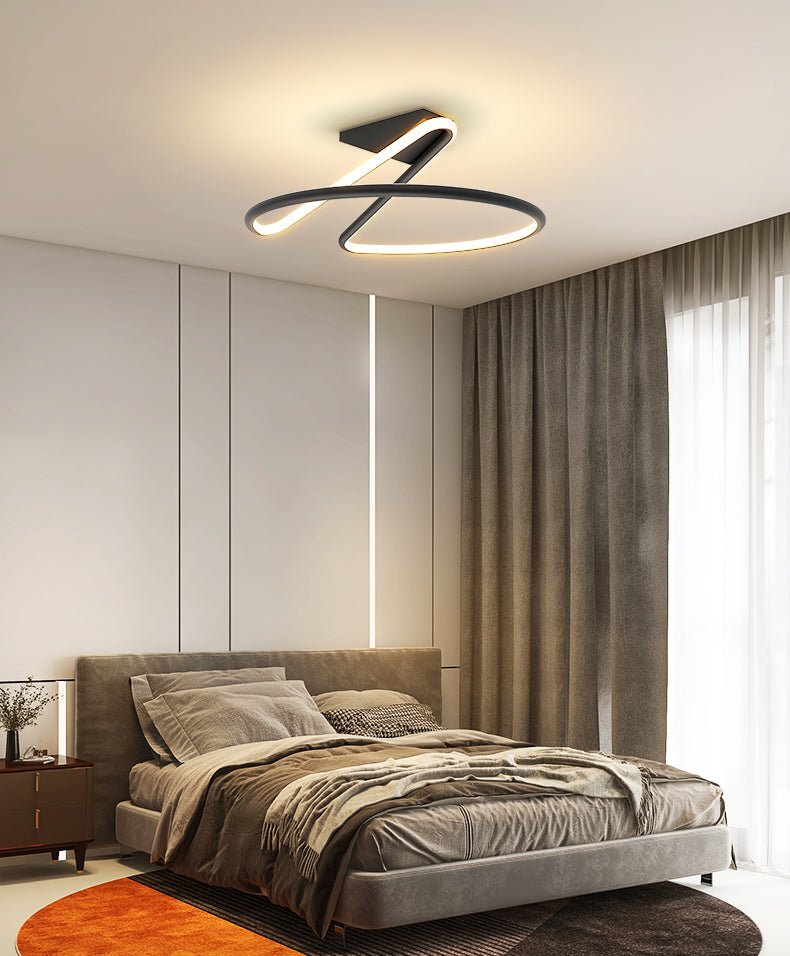 Circle Semi Flush Mount Light Modern simplicity Acrylic Ceiling Mount Light Fixture for Bedroom