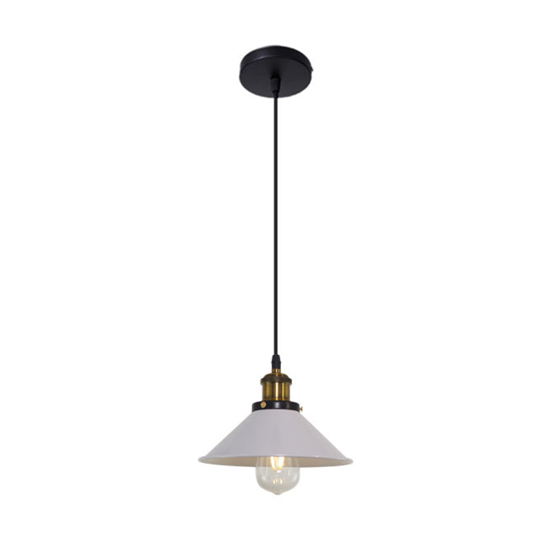 Industrial Conical Pendant Lighting Fixture Metal Suspension Light for Dining Room