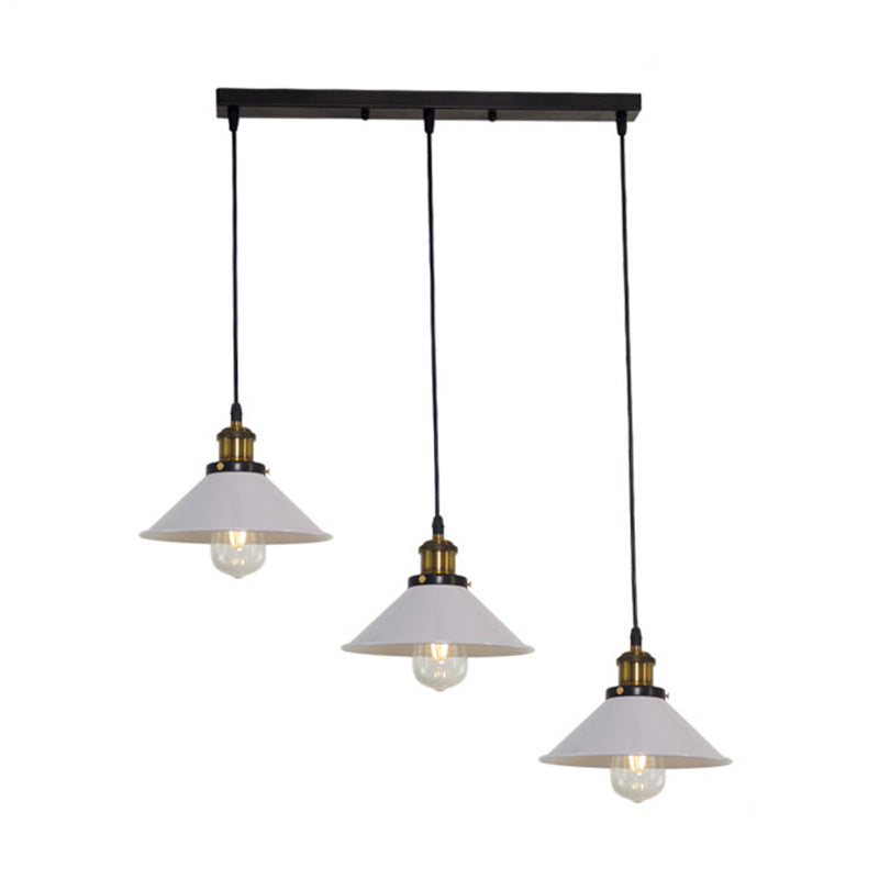 Industrial Conical Pendant Lighting Fixture Metal Suspension Light for Dining Room