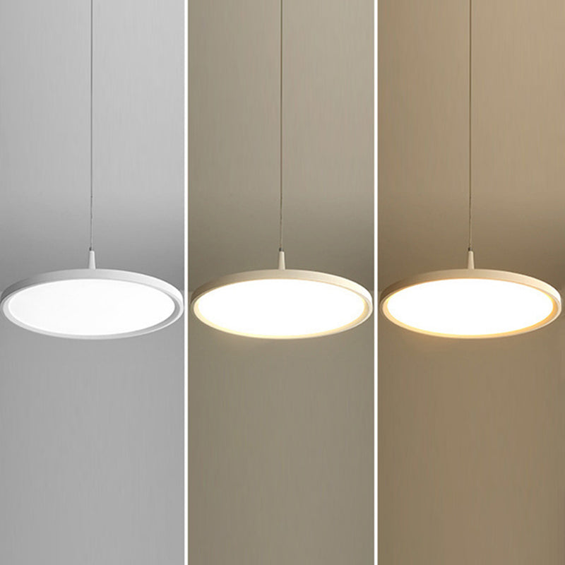 Ultrahin acrylique pendentif minimalisme minimalisme lampe à suspension LED ronde pour le bureau