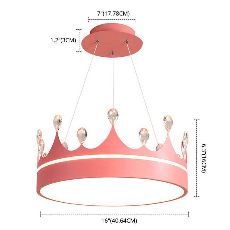 Camera da letto a LED semifulò illuminazione a montaggio moderno semifulgolumi con tonalità in metallo a corona