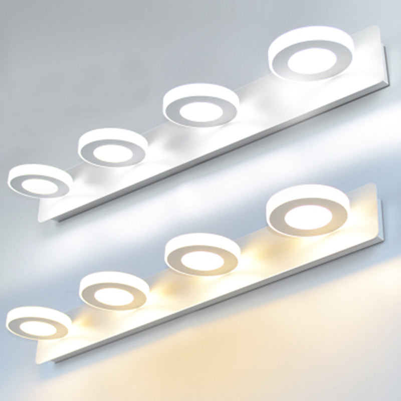 Luz de pared geométrica de lámpara montada en la pared estilo acrílico LED de montaje en pared blanco de montaje de pared