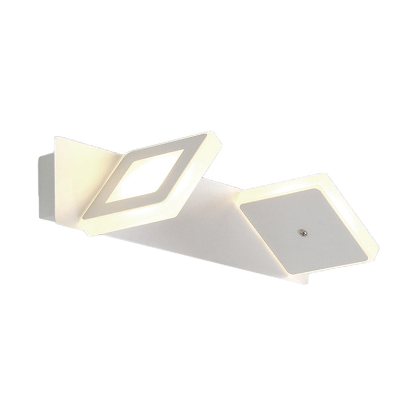 Luz de pared geométrica de lámpara montada en la pared estilo acrílico LED de montaje en pared blanco de montaje de pared