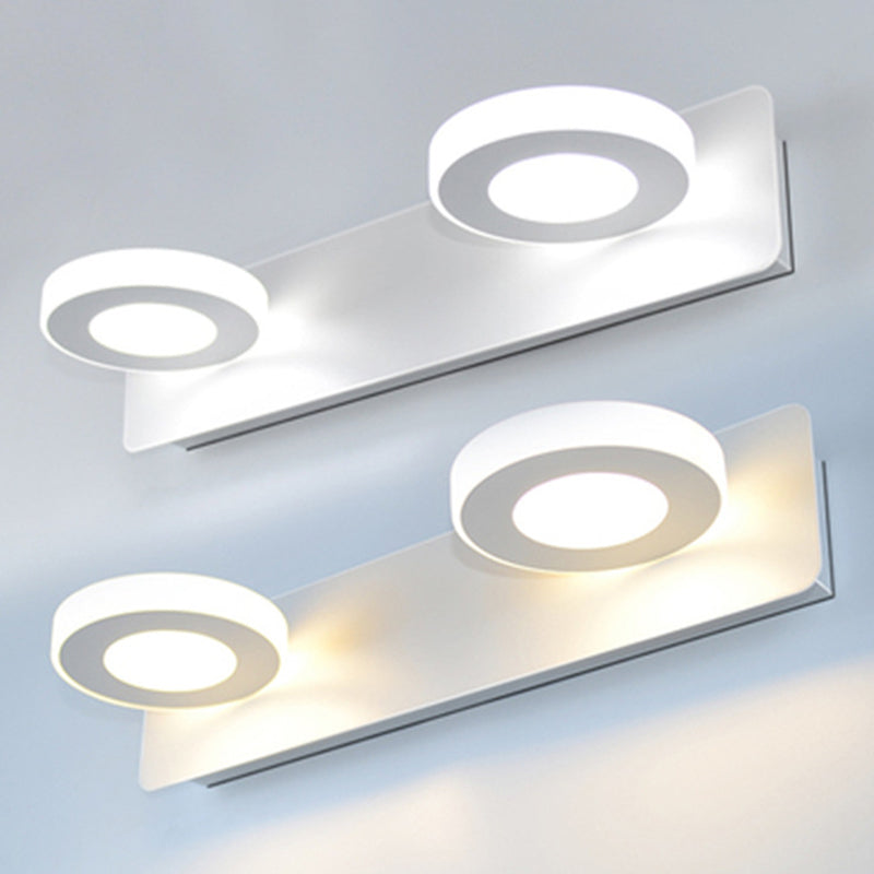 Luz de pared geométrica de lámpara montada en la pared estilo acrílico LED de montaje en pared blanco de montaje de pared