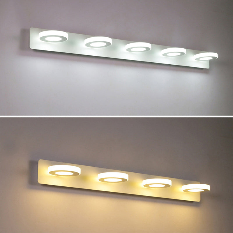 Luz de pared geométrica de lámpara montada en la pared estilo acrílico LED de montaje en pared blanco de montaje de pared