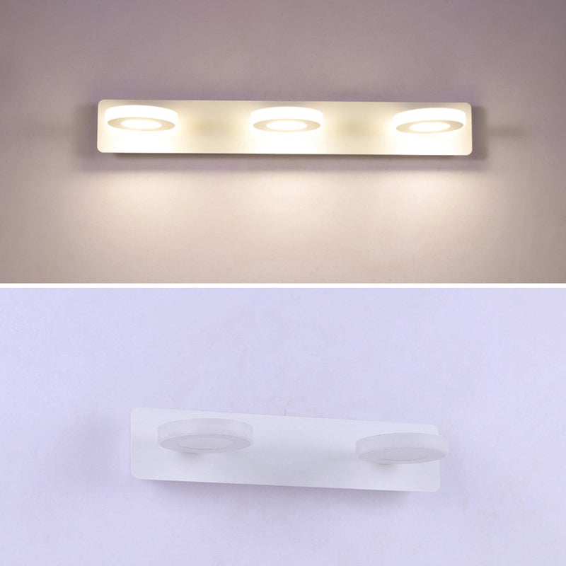 Luz de pared geométrica de lámpara montada en la pared estilo acrílico LED de montaje en pared blanco de montaje de pared