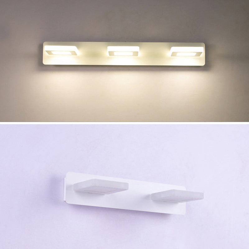 Luz de pared geométrica de lámpara montada en la pared estilo acrílico LED de montaje en pared blanco de montaje de pared